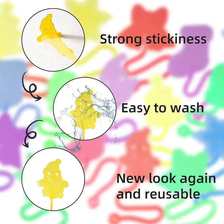 28pcs Christmas Sticky Hands Toys for Kids, Christmas Styles Stretchy Toys for Christmas Stocking Stuffers, Gifts, Pinata Fillers, Party Favors for Kids