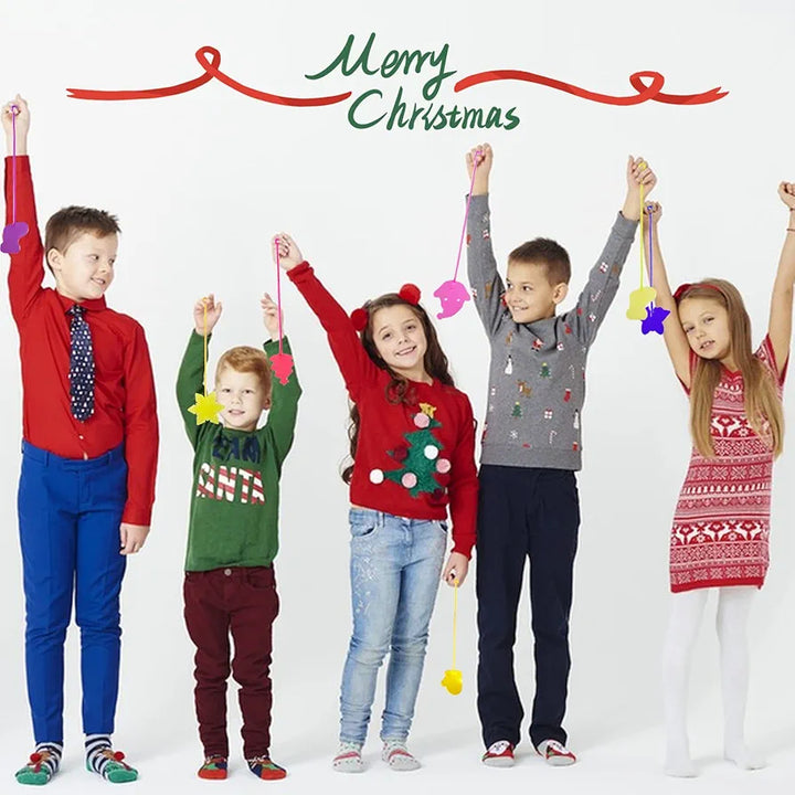 28pcs Christmas Sticky Hands Toys for Kids, Christmas Styles Stretchy Toys for Christmas Stocking Stuffers, Gifts, Pinata Fillers, Party Favors for Kids