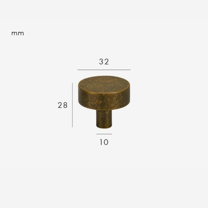 BALBI | Solid Brass Knob With Backplate