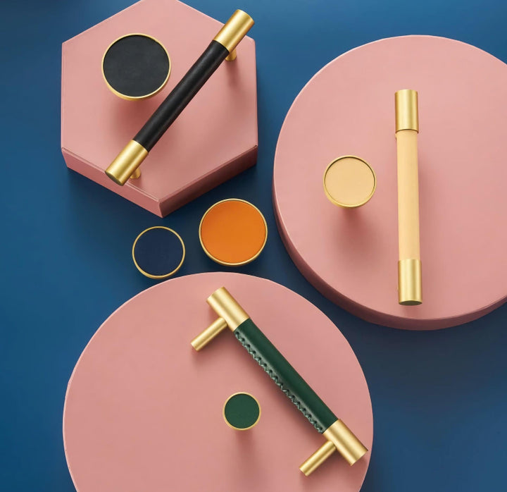 ARLO | Solid Brass & Leather Handles