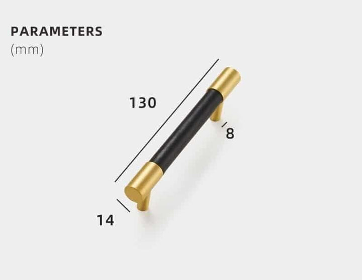 ARLO | Solid Brass & Leather Handles