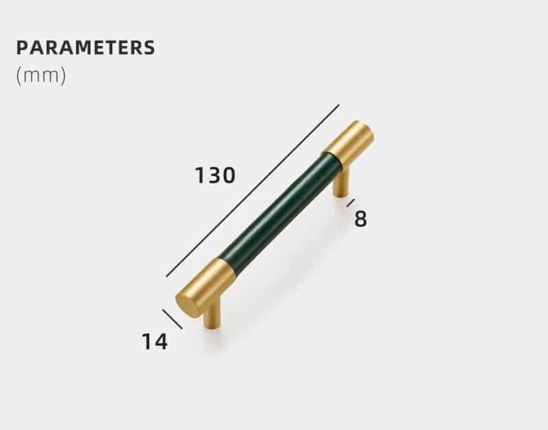 ARLO | Solid Brass & Leather Handles