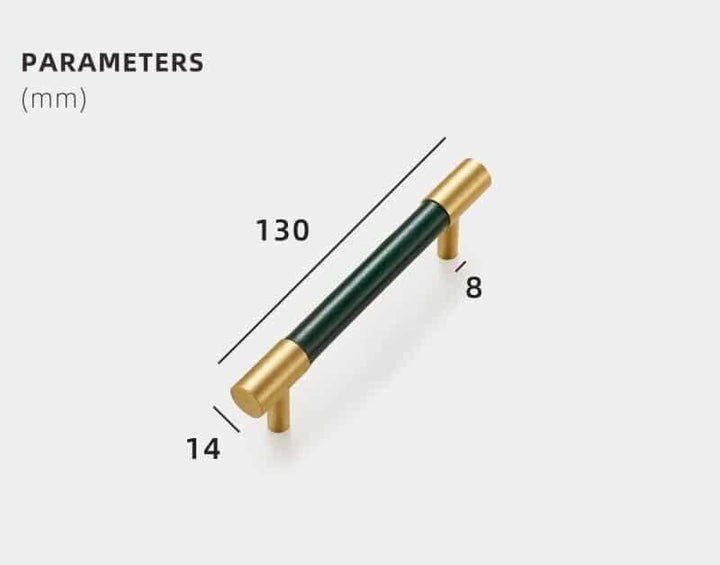 ARLO | Solid Brass & Leather Handles