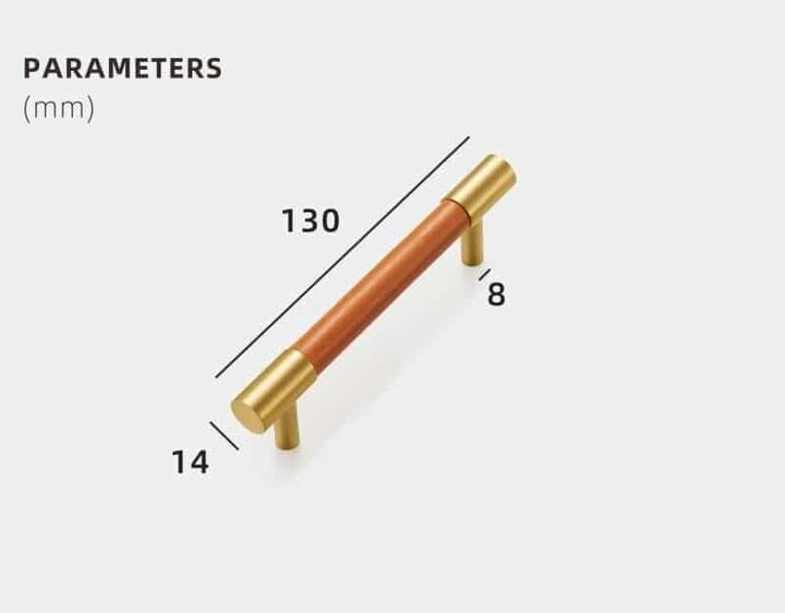 ARLO | Solid Brass & Leather Handles