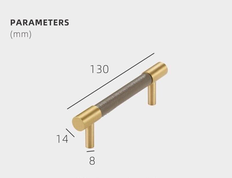 ARLO | Solid Brass & Leather Handles
