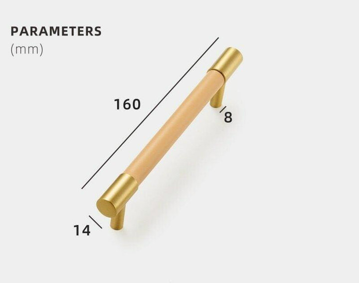 ARLO | Solid Brass & Leather Handles