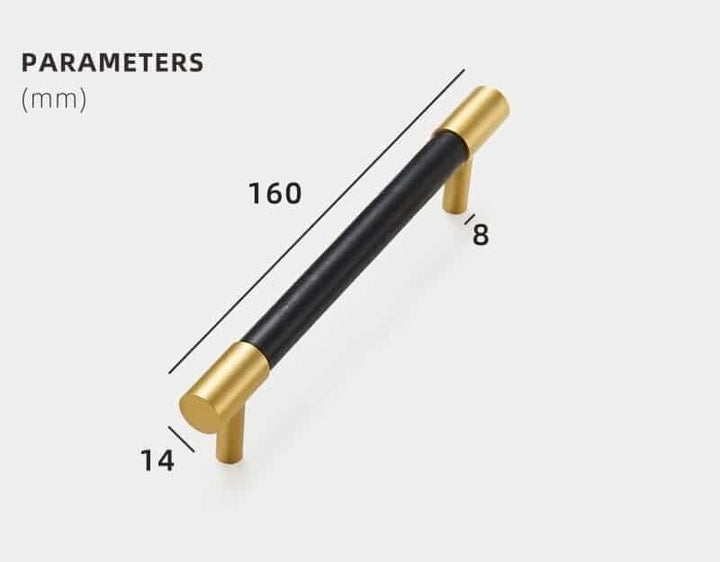 ARLO | Solid Brass & Leather Handles