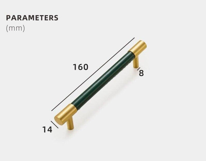 ARLO | Solid Brass & Leather Handles