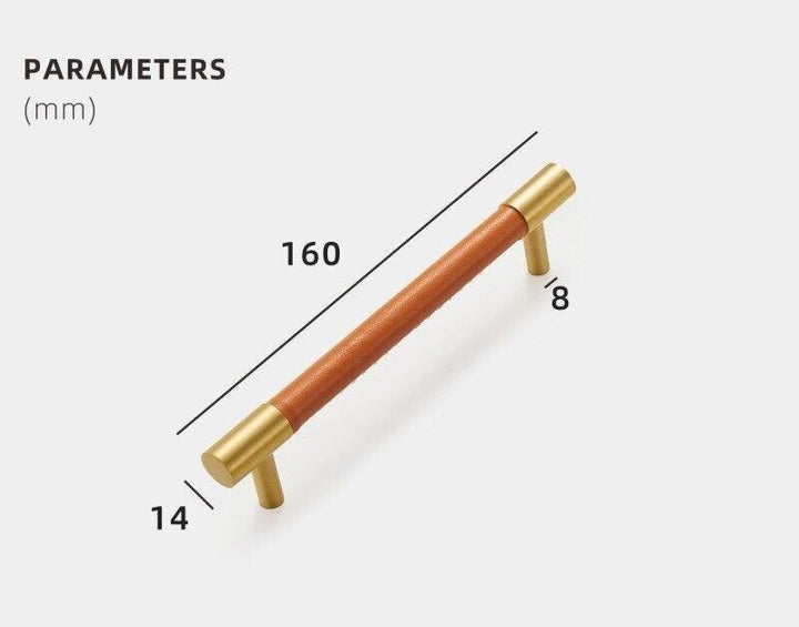 ARLO | Solid Brass & Leather Handles