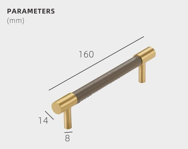 ARLO | Solid Brass & Leather Handles