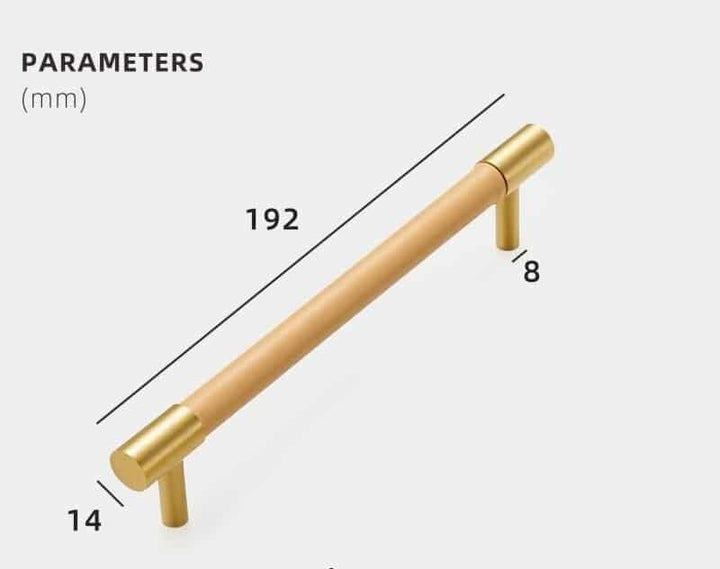 ARLO | Solid Brass & Leather Handles