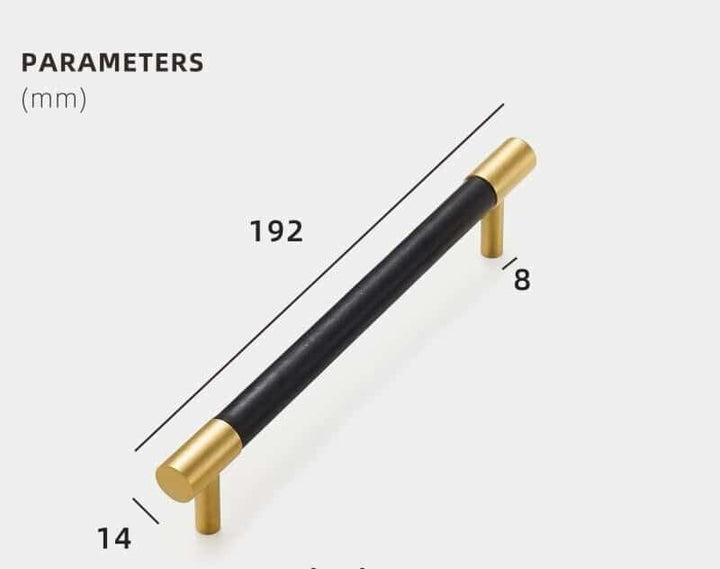 ARLO | Solid Brass & Leather Handles