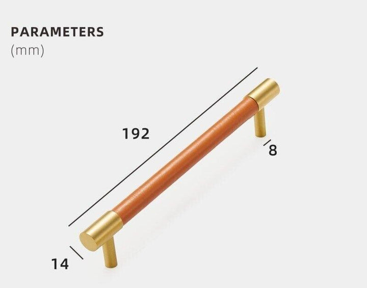 ARLO | Solid Brass & Leather Handles