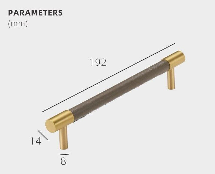 ARLO | Solid Brass & Leather Handles