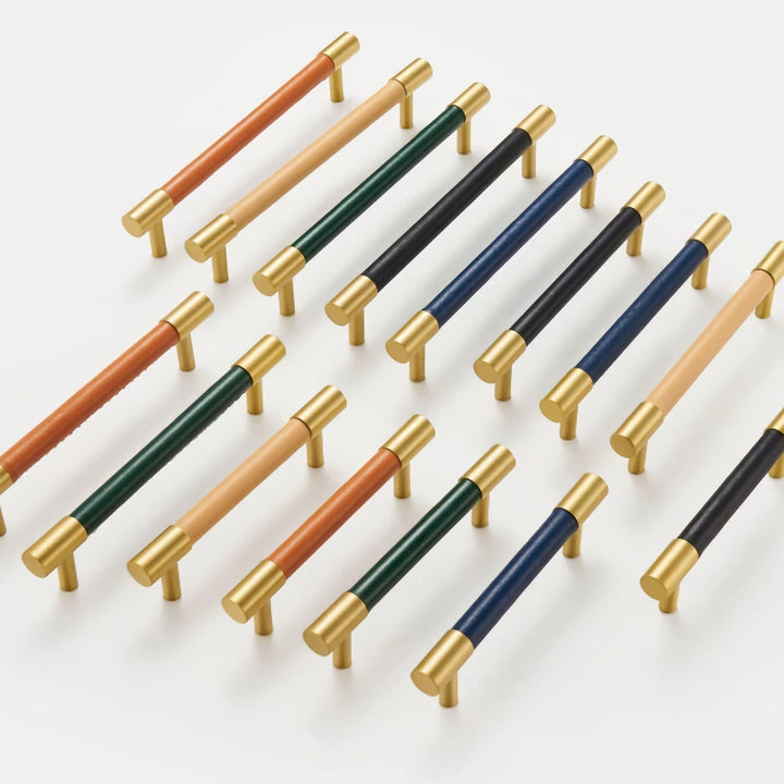 ARLO | Solid Brass & Leather Handles