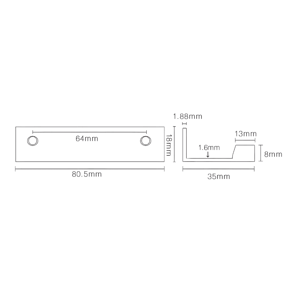 EDGE / Cabinet Edge Pull - Handle Shop Couture 