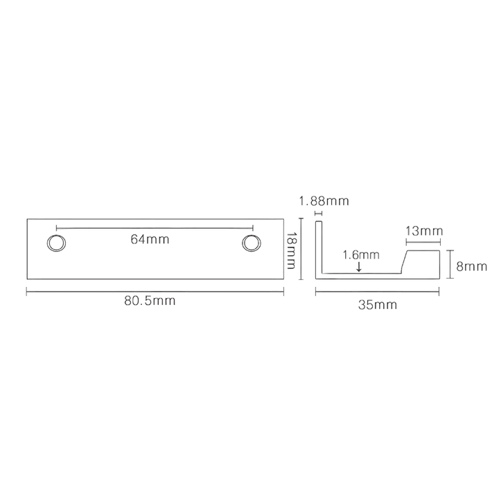 EDGE / Cabinet Edge Pull - Handle Shop Couture 