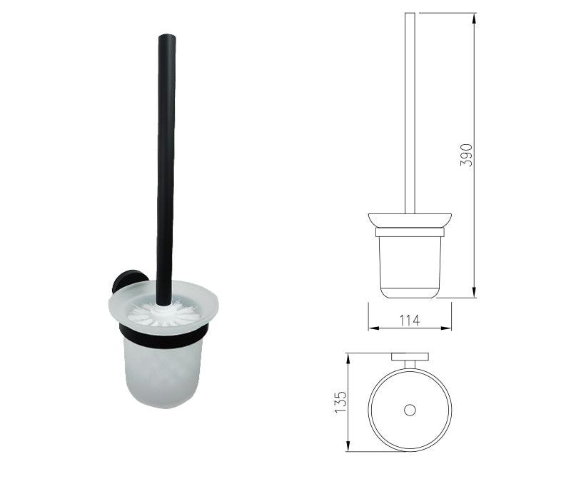 LUMEN | Bathroom Hardware Set | Knurled | Matte Black