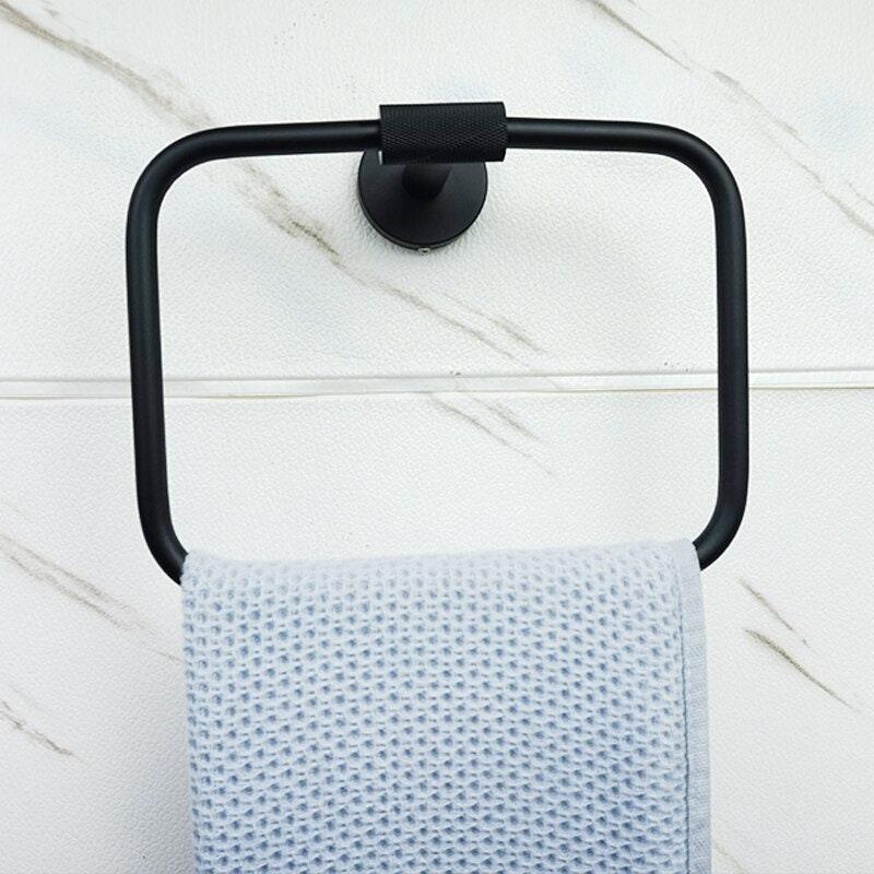 LUMEN | Bathroom Hardware Set | Knurled | Matte Black