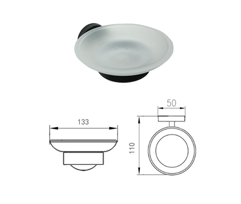 LUMEN | Bathroom Hardware Set | Knurled | Matte Black