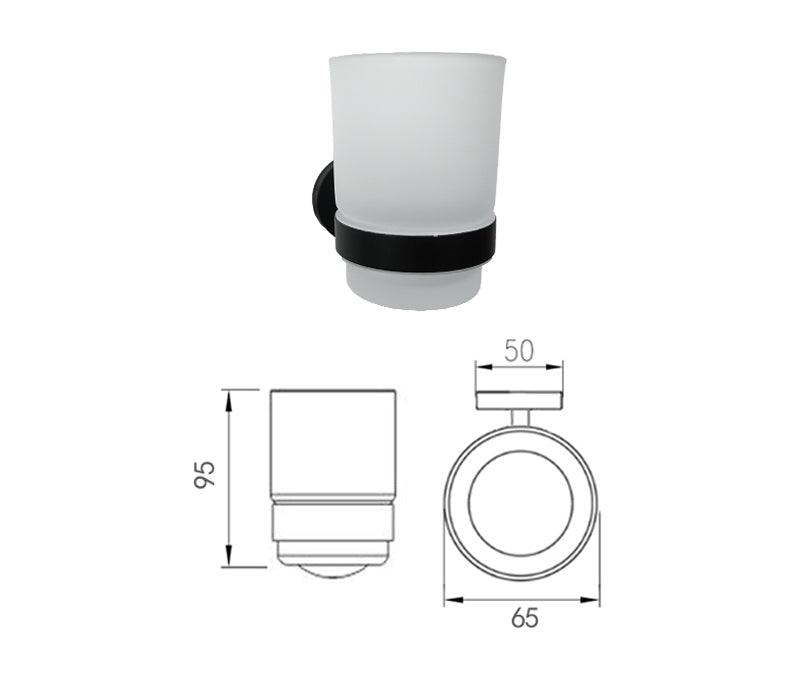 LUMEN | Bathroom Hardware Set | Knurled | Matte Black