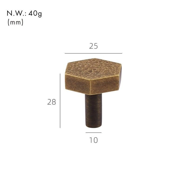 PARO / Hammered Brass Knobs - Handle Shop Couture 