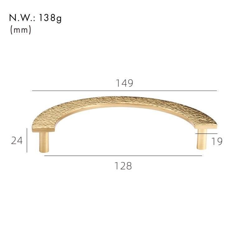 VARO | HAMMERED BRASS SEMI-CIRCLE HANDLES