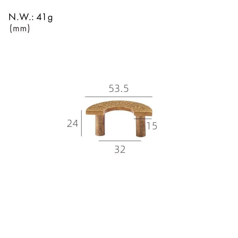 VARO | HAMMERED BRASS SEMI-CIRCLE HANDLES
