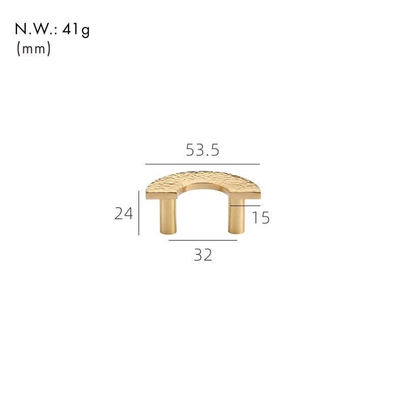 VARO | HAMMERED BRASS SEMI-CIRCLE HANDLES