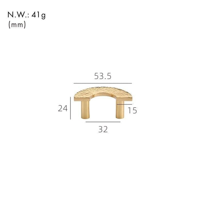 VARO | HAMMERED BRASS SEMI-CIRCLE HANDLES