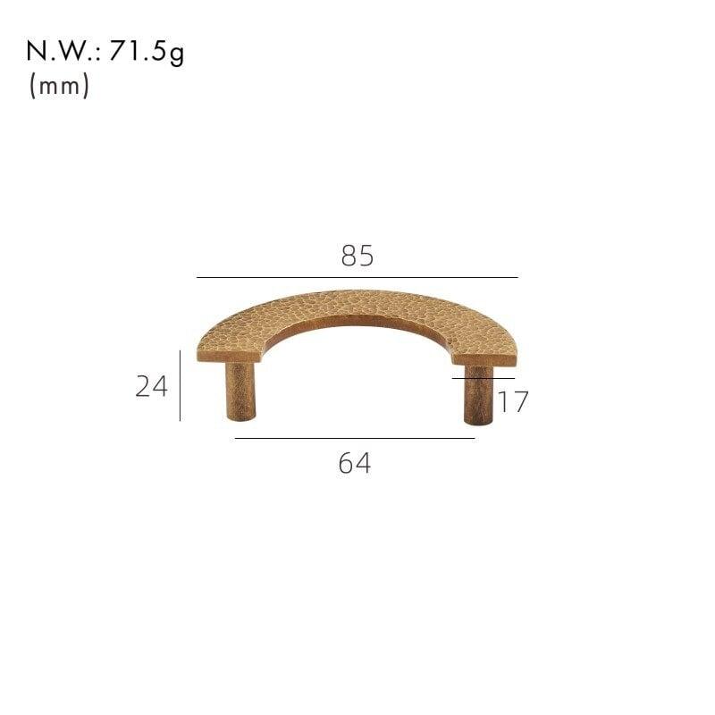 VARO | HAMMERED BRASS SEMI-CIRCLE HANDLES