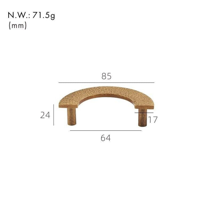 VARO | HAMMERED BRASS SEMI-CIRCLE HANDLES