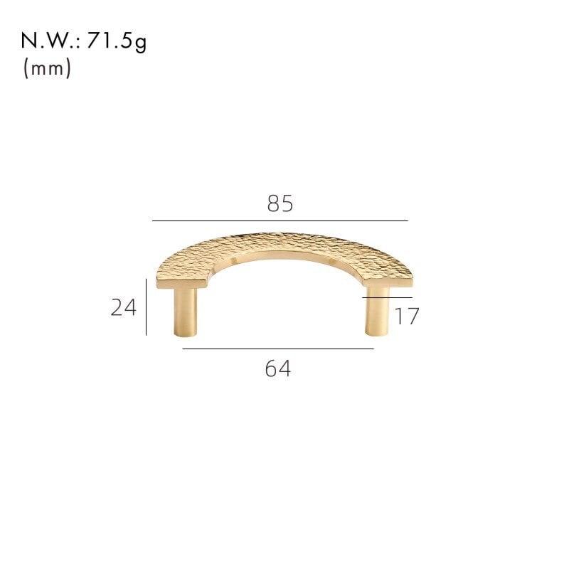 VARO | HAMMERED BRASS SEMI-CIRCLE HANDLES