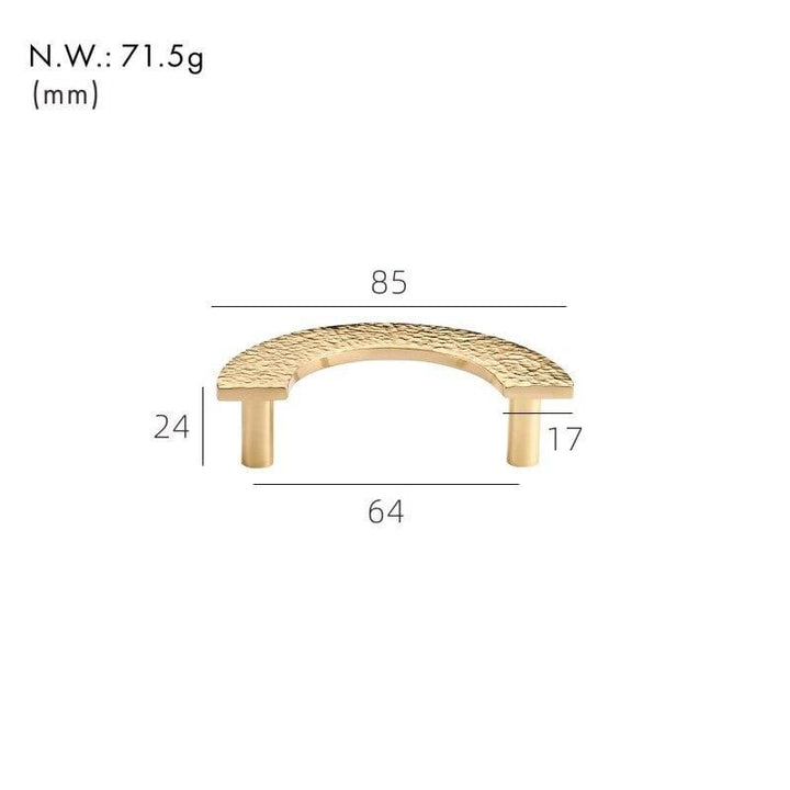 VARO | HAMMERED BRASS SEMI-CIRCLE HANDLES