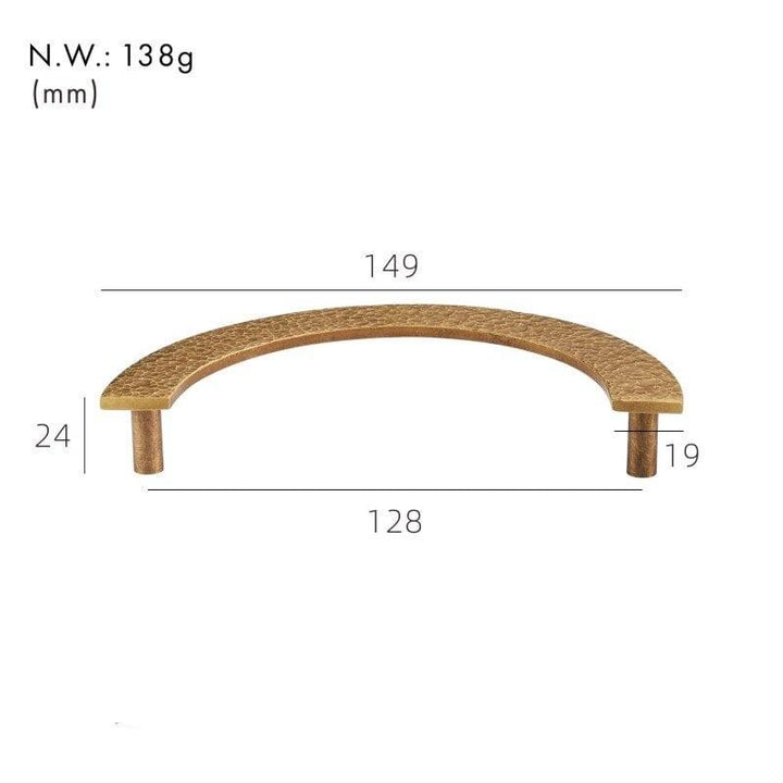 VARO | HAMMERED BRASS SEMI-CIRCLE HANDLES