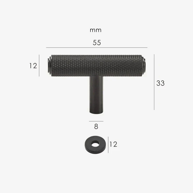 BEMPI | Solid Knurled Brass T-Pull