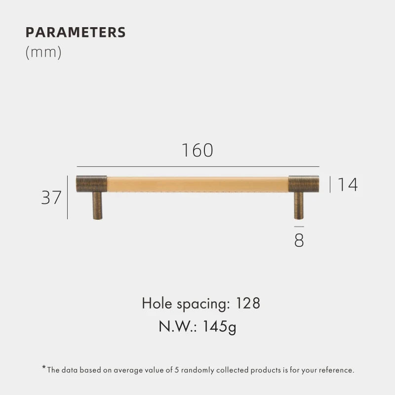 ARLO | Solid Brass & Leather Handles