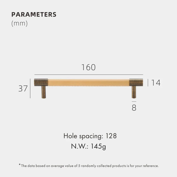 ARLO | Solid Brass & Leather Handles