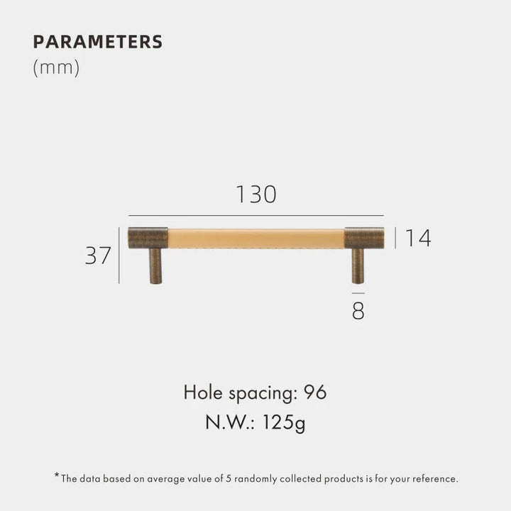 ARLO | Solid Brass & Leather Handles