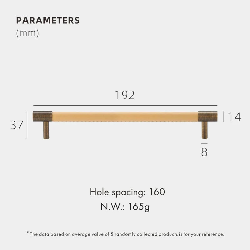 ARLO | Solid Brass & Leather Handles