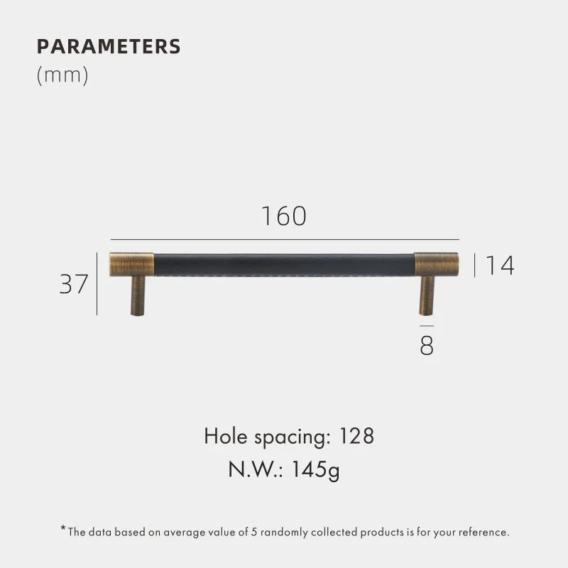 ARLO | Solid Brass & Leather Handles