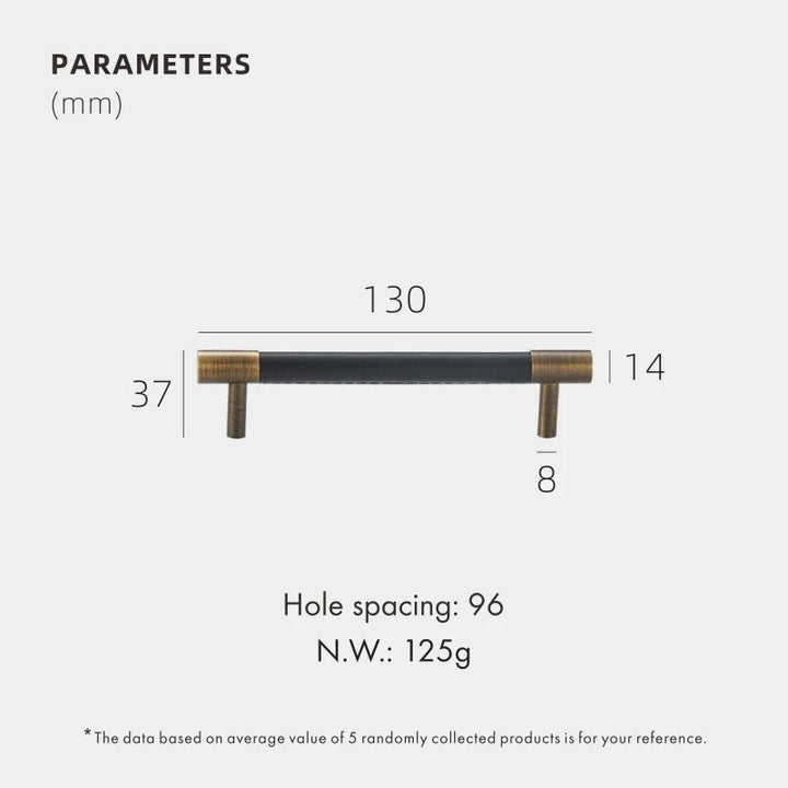 ARLO | Solid Brass & Leather Handles