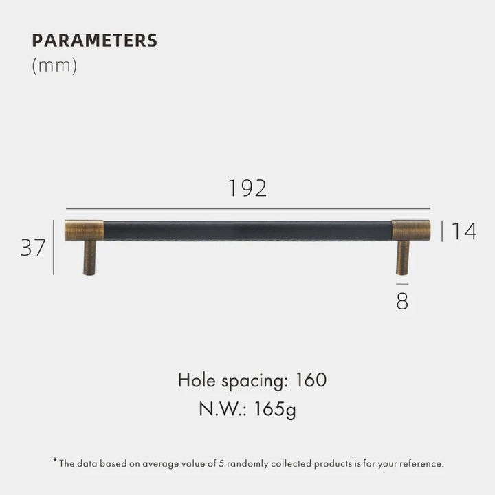 ARLO | Solid Brass & Leather Handles