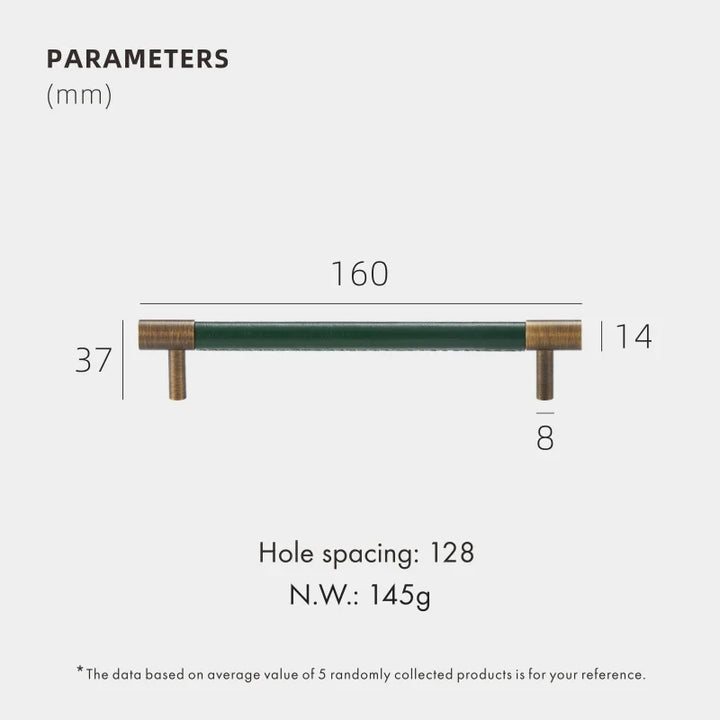 ARLO | Solid Brass & Leather Handles