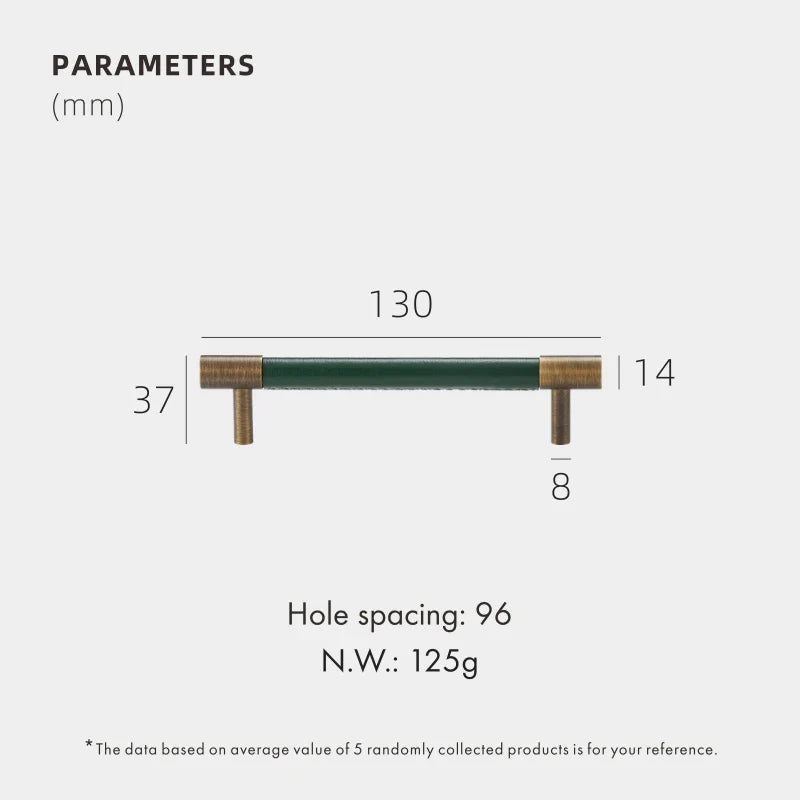 ARLO | Solid Brass & Leather Handles