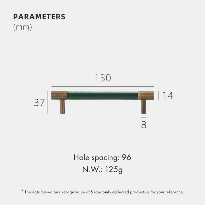ARLO | Solid Brass & Leather Handles