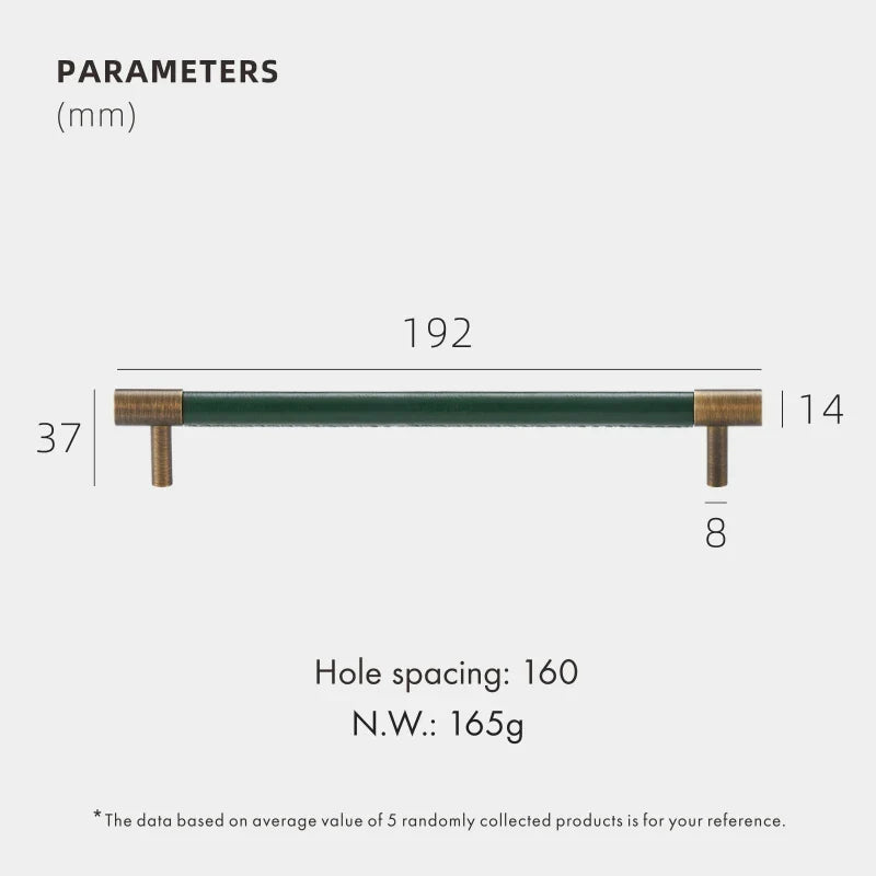 ARLO | Solid Brass & Leather Handles