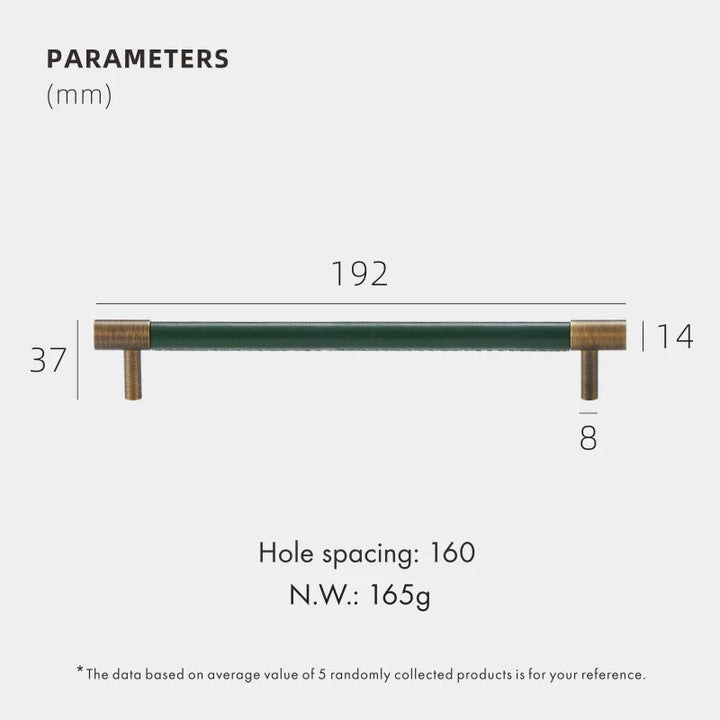 ARLO | Solid Brass & Leather Handles