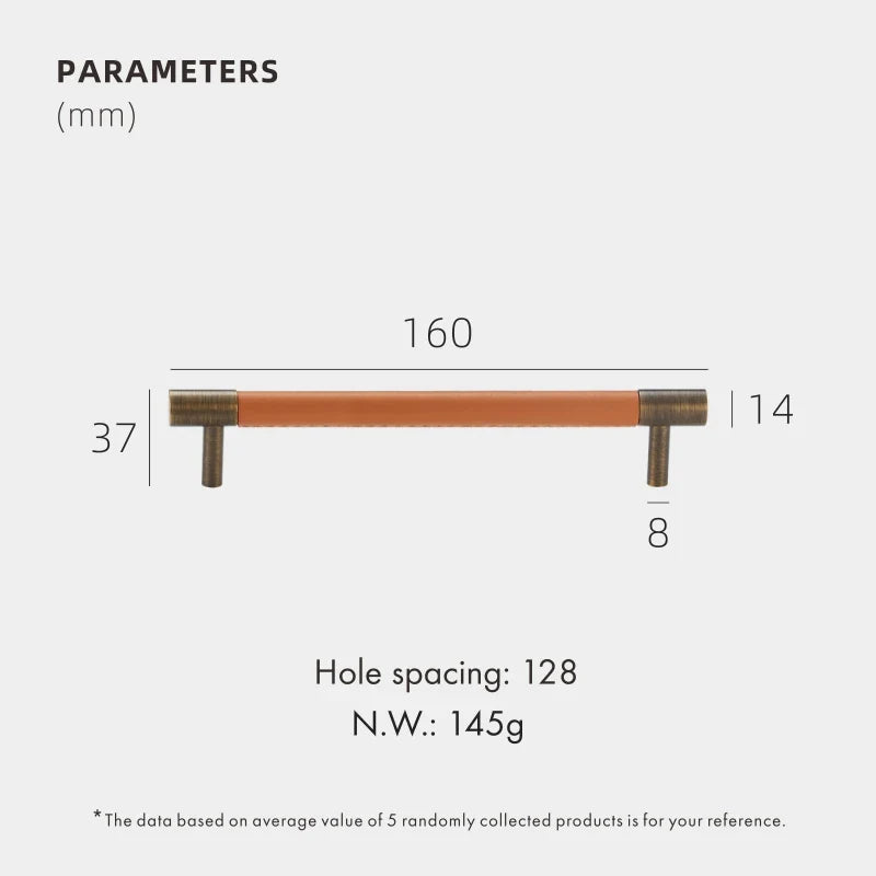 ARLO | Solid Brass & Leather Handles
